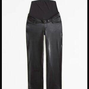 Maternity Leather Pants